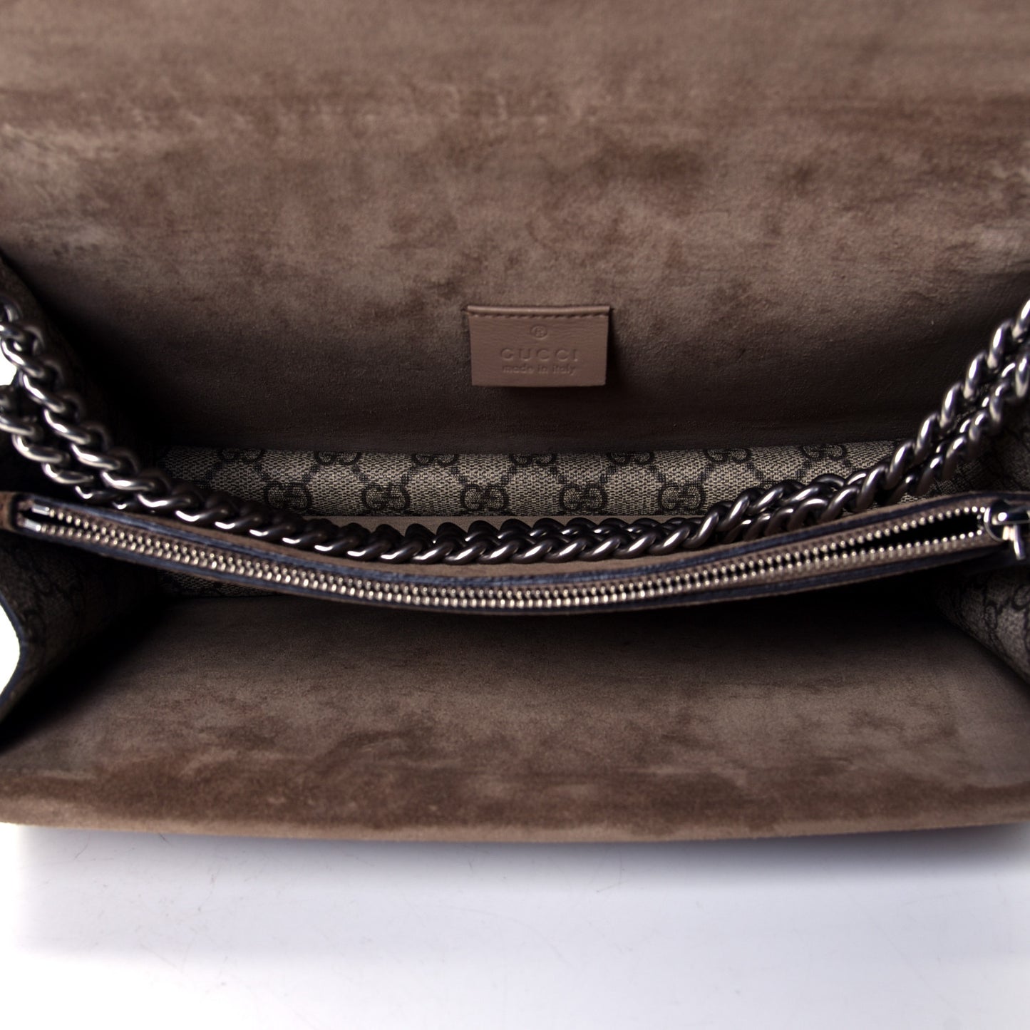 GG Supreme Monogram Small Dionysus Shoulder Bag Taupe