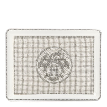 Hermes Porcelain Mosaique au 24 Platine Sushi Plate 1 of 6