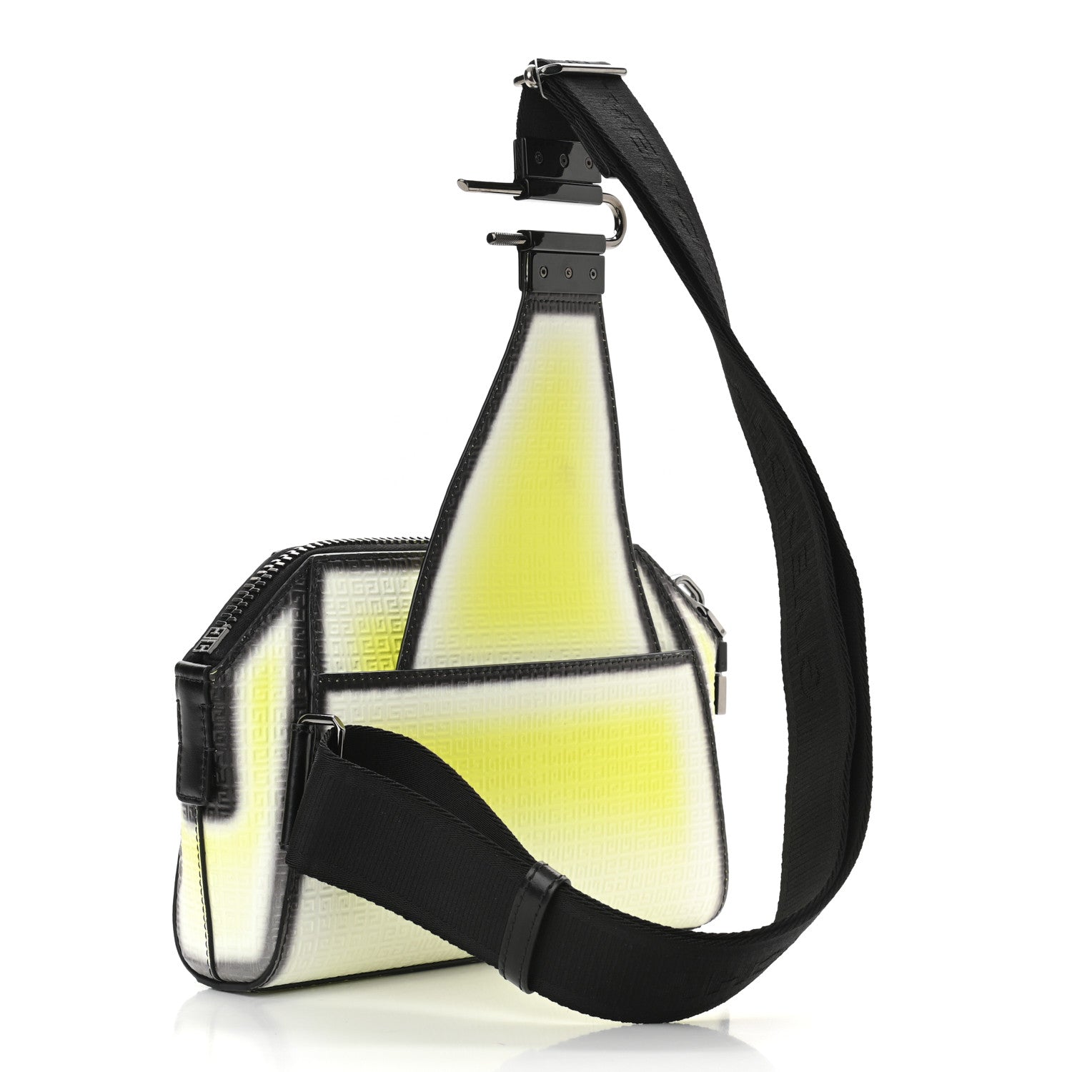 Givenchy x Chito Calfskin 4G Embossed Antigona U Crossbody Bag Fluo Yellow 3 of 9