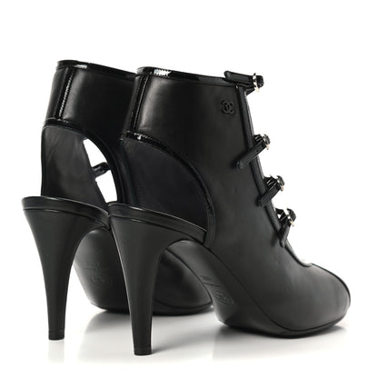 Chanel Patent Calfskin Lambskin Pumps 40 Black 4 of 8