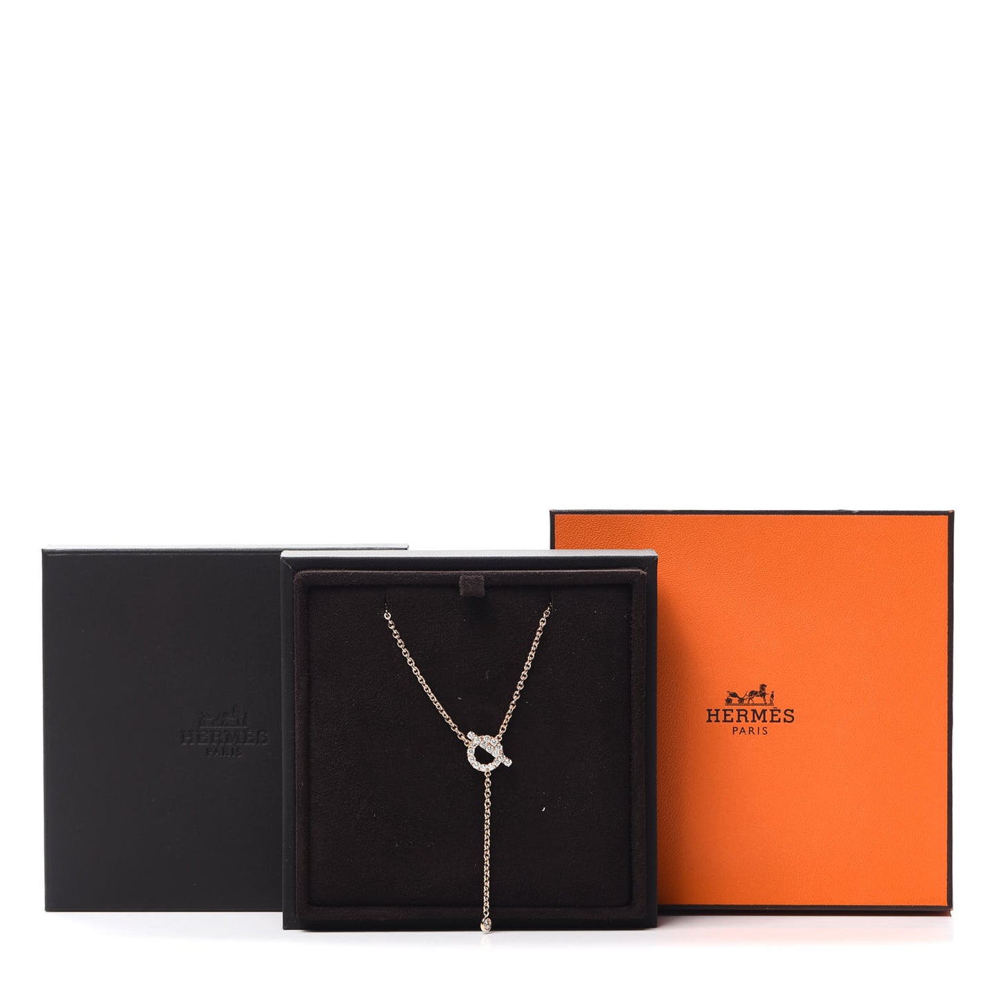 18K Rose Gold Diamond Finesse Lariat Necklace