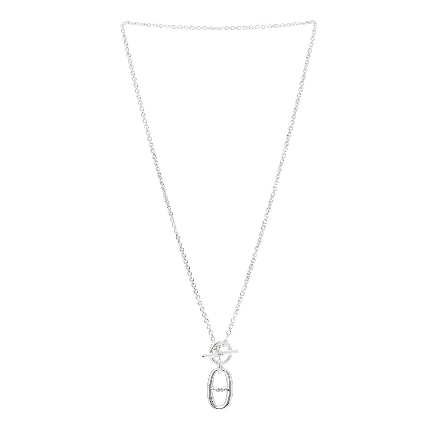 Hermes Sterling Silver Amulette Chaine d'Ancre Necklace 3 of 6