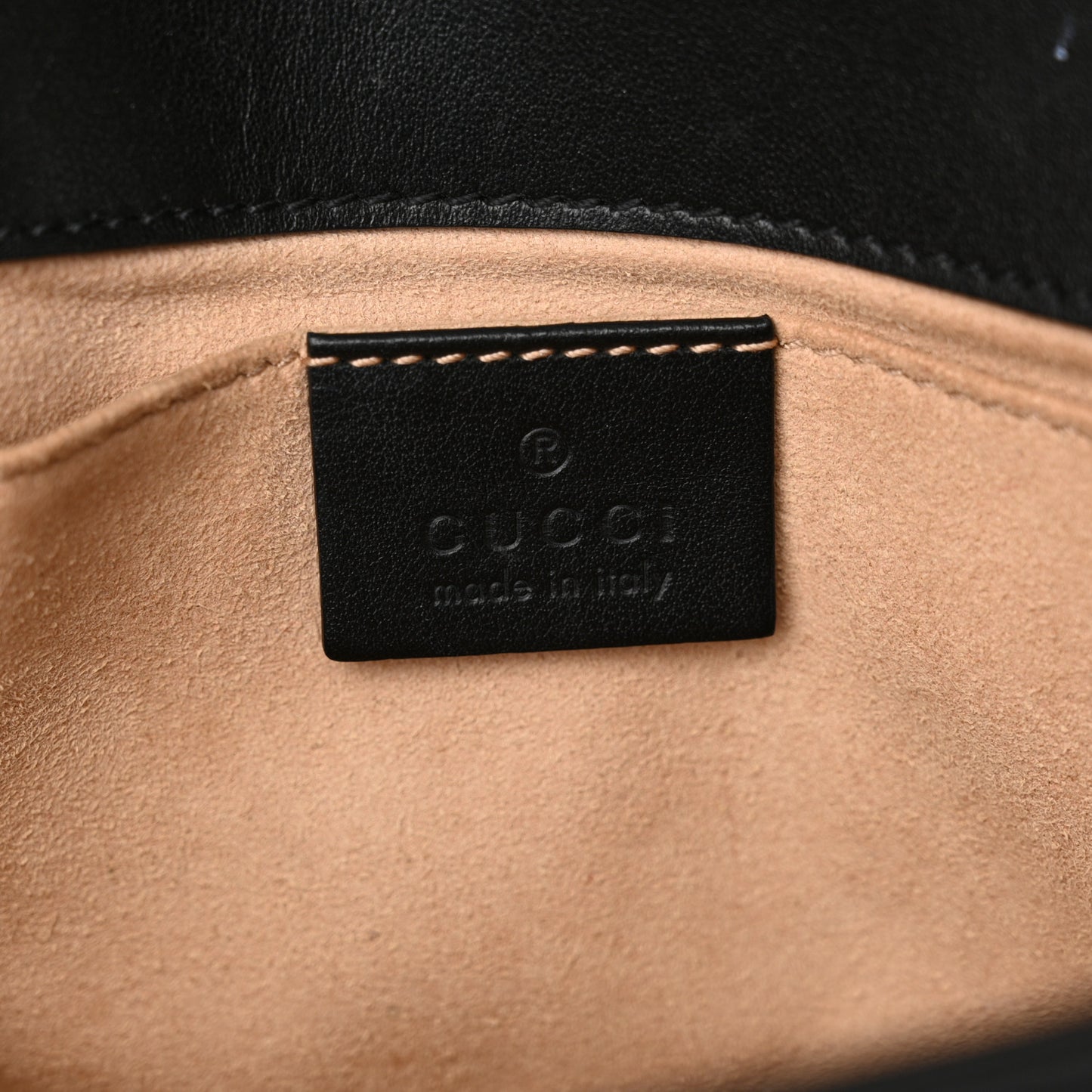 Calfskin Matelasse Mini GG Marmont Shoulder Bag Black