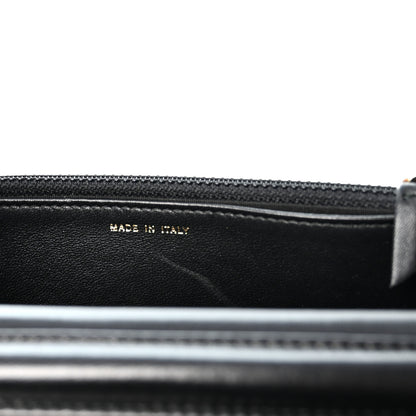 Chanel Lambskin Quilted Enamel CC Wallet on Chain WOC Black 6 of 11