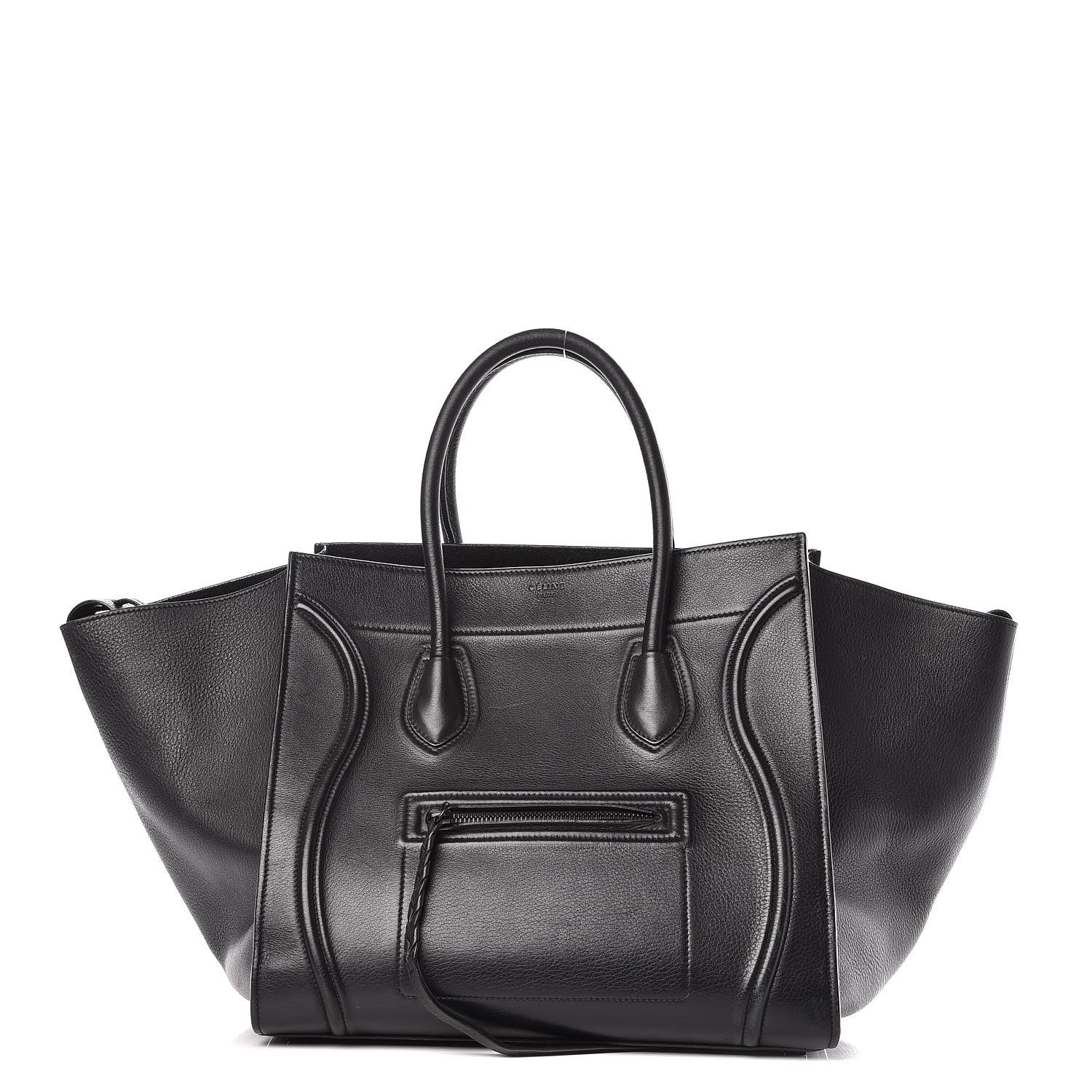 Celine Supple Calfskin Medium Phantom Luggage Black 1 of 22