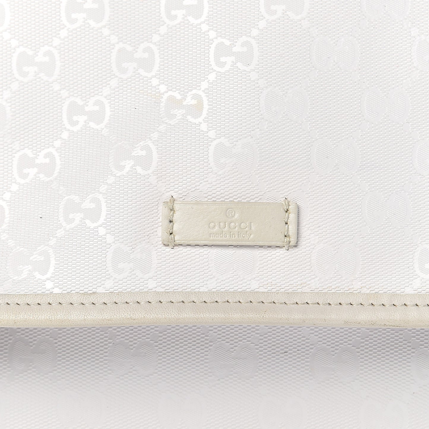 Imprime Monogram Medium Double Buckle Flap Messenger Bag White