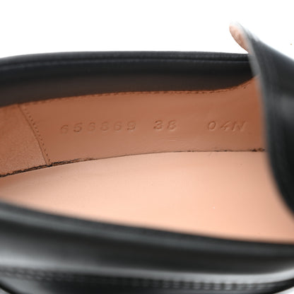 Gucci Magnum Calfskin Nappa Samoa Womens Horsebit Platform Chunky Lug Sole 40mm Loafers 38 Black 7 of 9