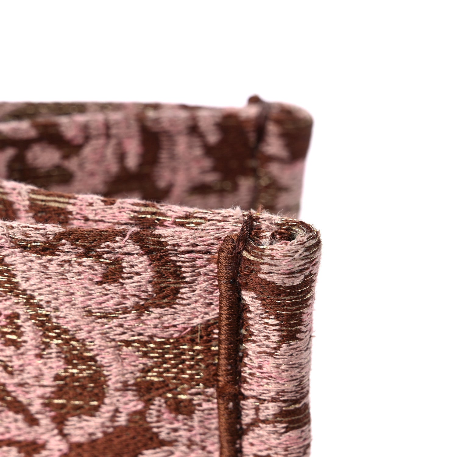 Christian Dior Canvas Embroidered Medium Brocart Book Tote Metallic Pink 11 of 12