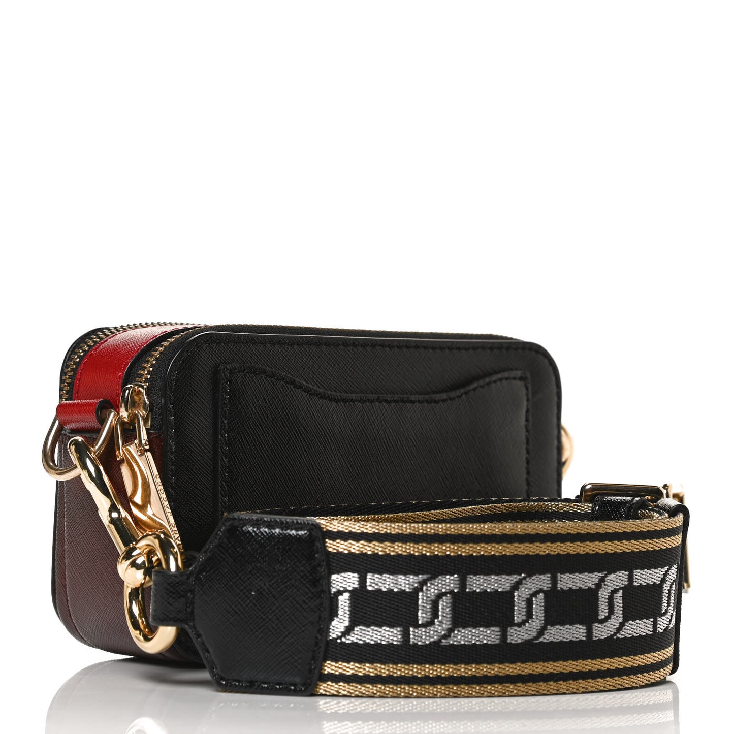 Saffiano Small Snapshot Camera Bag Black Multi