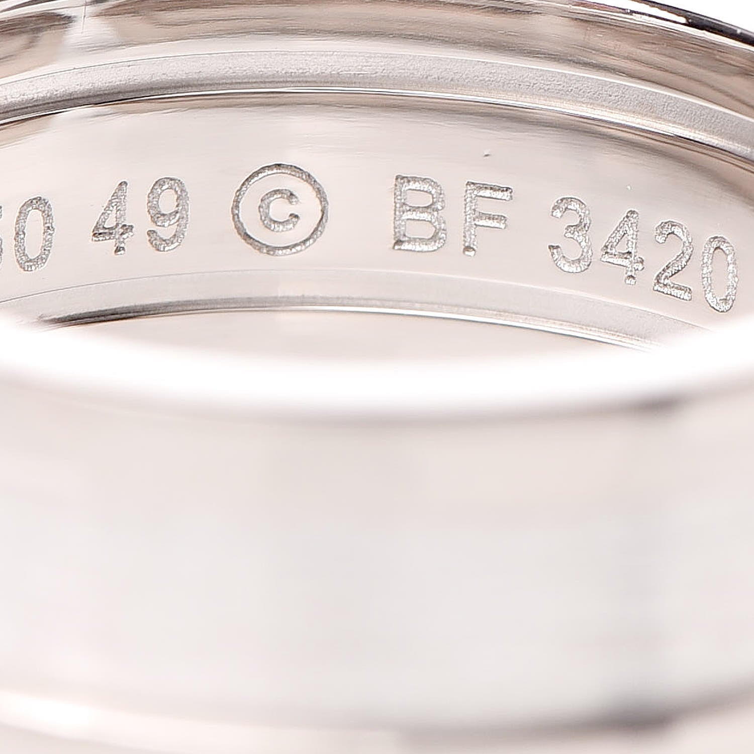 Cartier 18K White Gold 6.5mm C De Ring 49 4.75 4 of 6