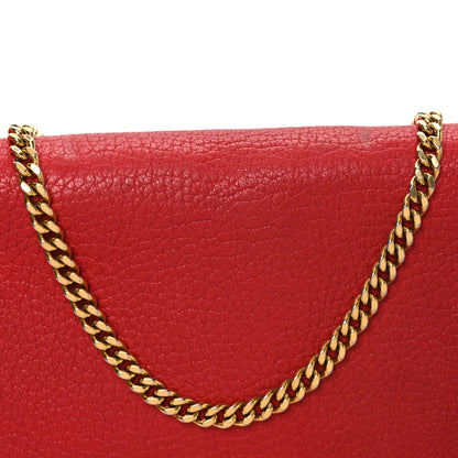 Chloe Grained Lambskin Drew Shoulder Bag Plaid Red 8 of 11