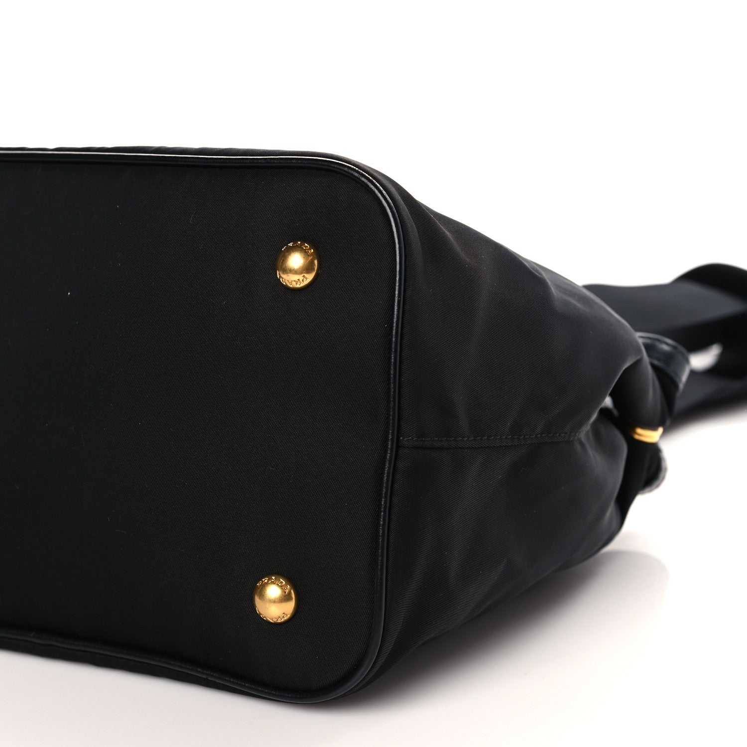 Prada Tessuto Nylon Soft Calf Small Tote Black 9 of 9
