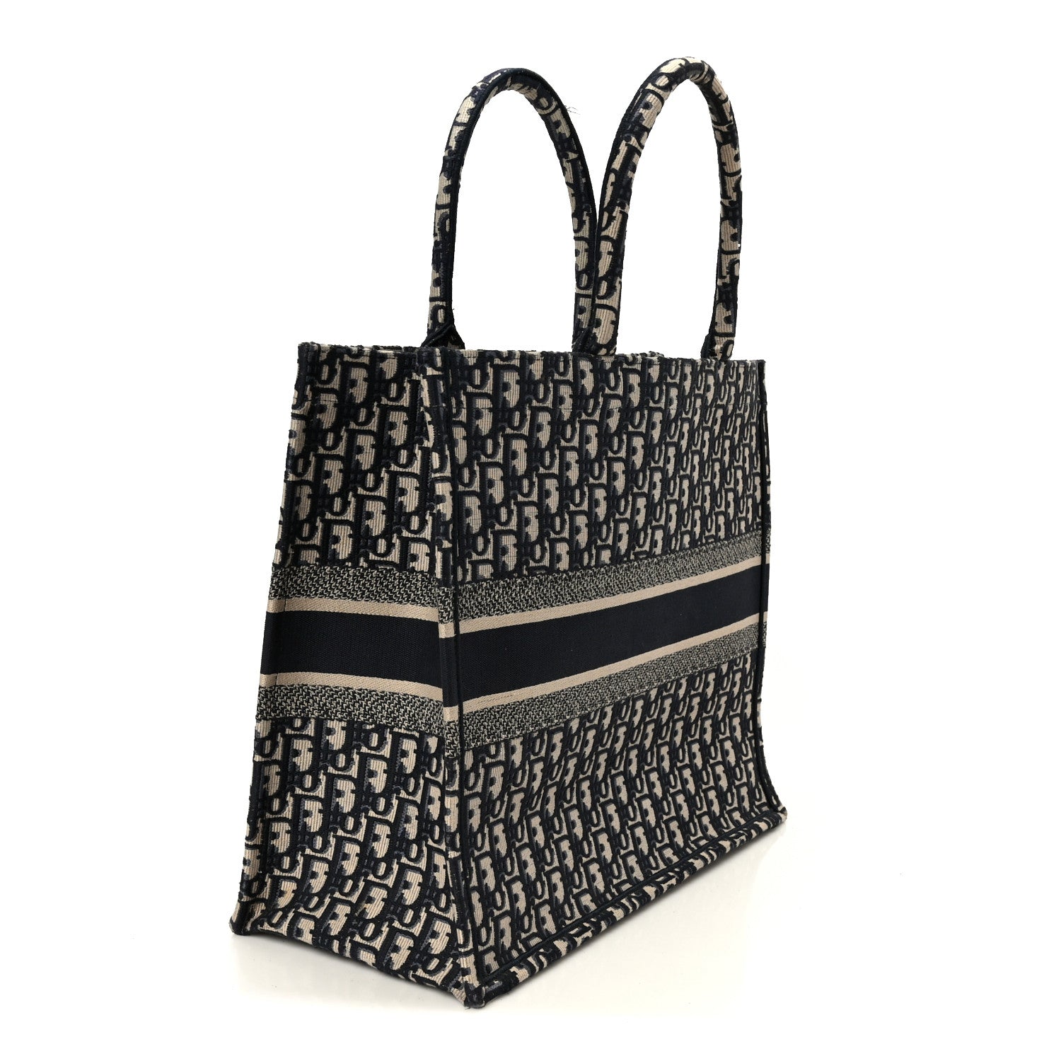 Christian Dior Oblique Large Book Tote Blue Multicolor 3 of 11