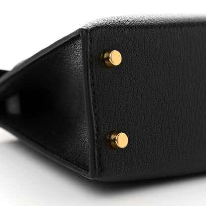 Hermes Chevre Chamkila Mini Kelly Sellier 20 Black 9 of 12