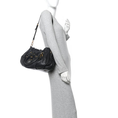 Prada Vitello Soft Calfskin Shopping Satchel Black 2 of 11