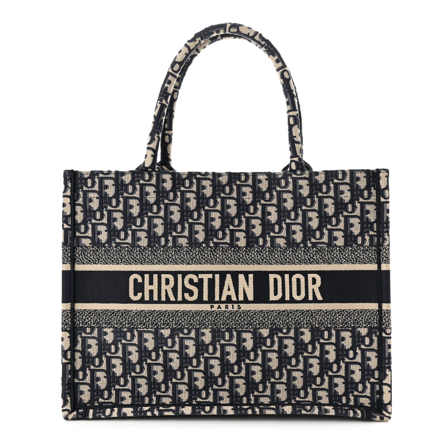 Christian Dior Oblique Medium Book Tote Blue Multicolor 1 of 12