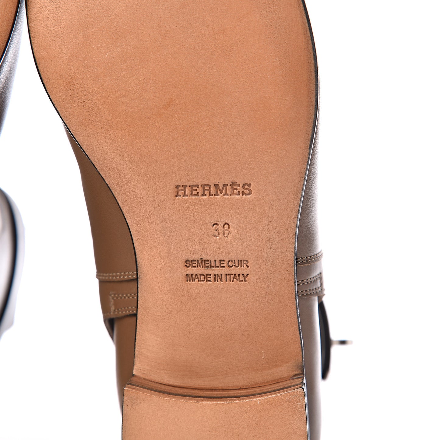 Calfskin Neo Low Boots 38 Taupe Black