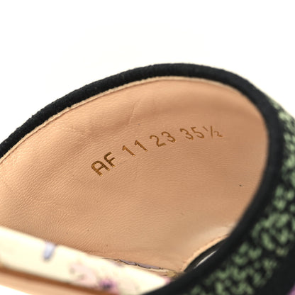 Christian Dior Canvas Embroidered 4 Saisons Dway Flat Slide Sandals 35.5 Lilac 9 of 10