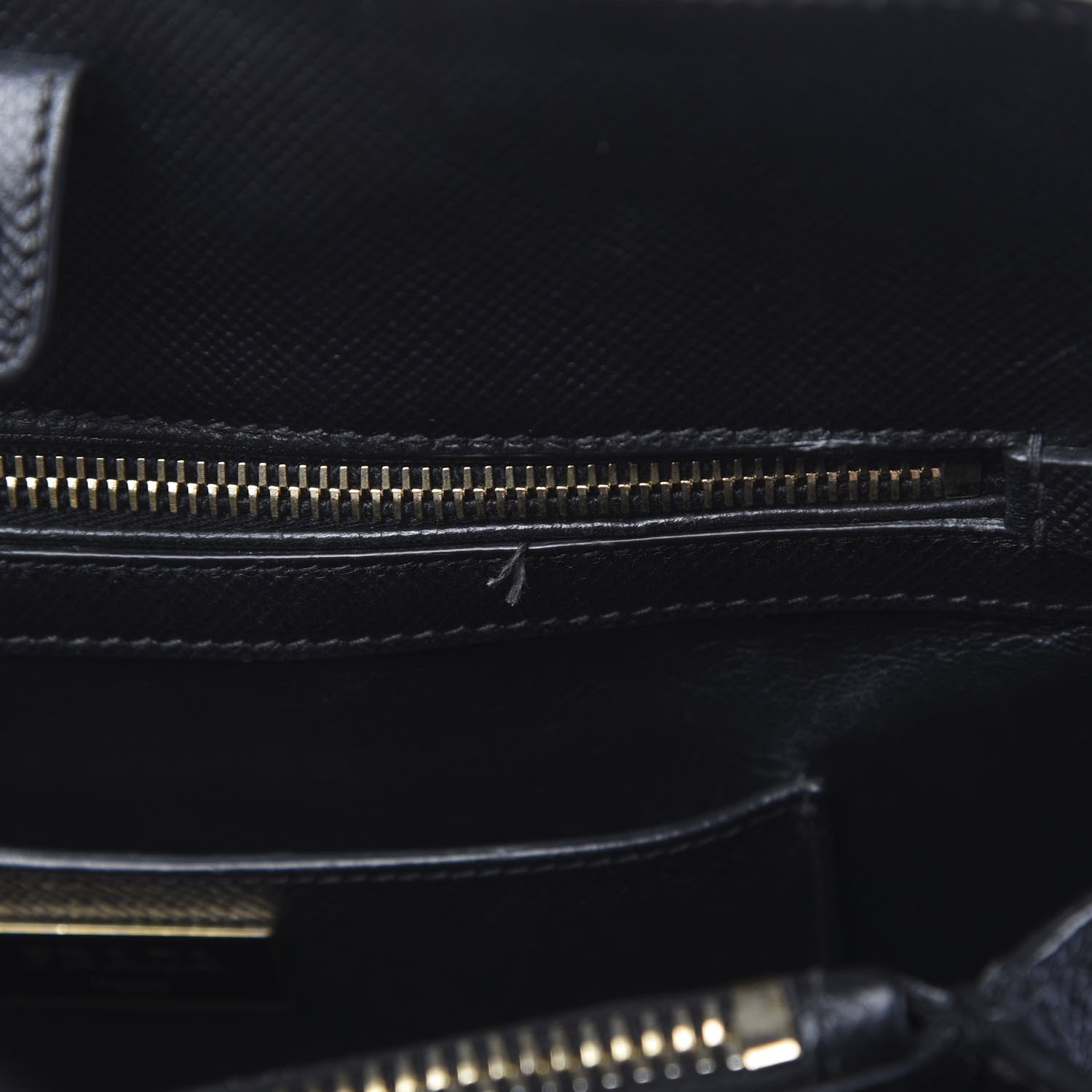 Prada Saffiano Cuir Open Promenade Tote Black 9 of 21
