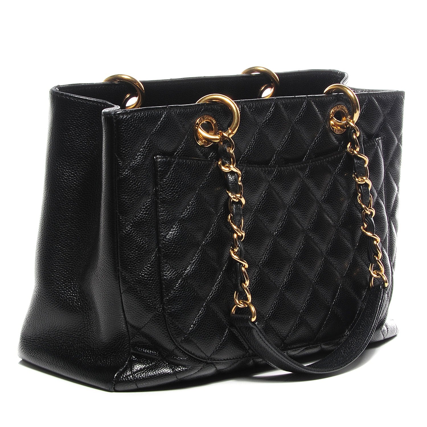 Chanel Caviar Quilted Grand Shopping Tote GST Black 3 of 7