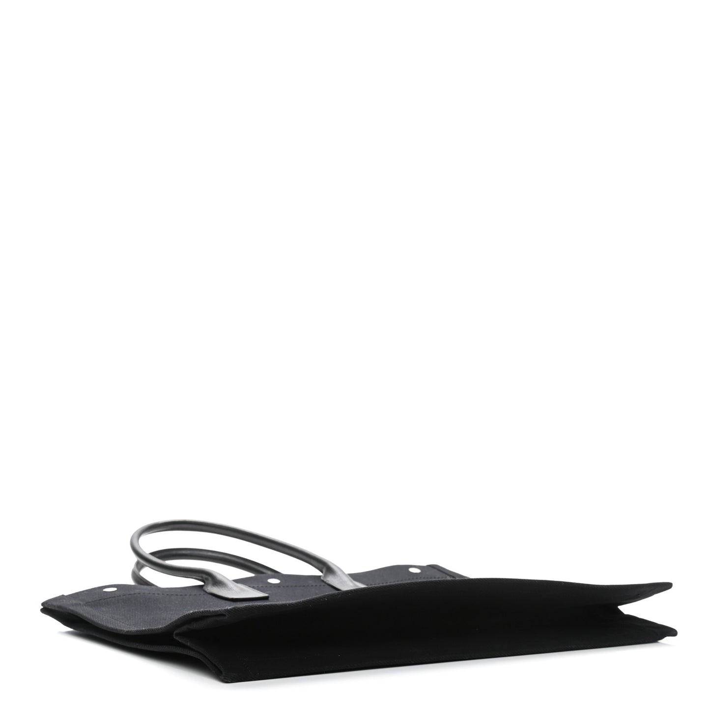 Linen Calfskin Rive Gauche Tote Black