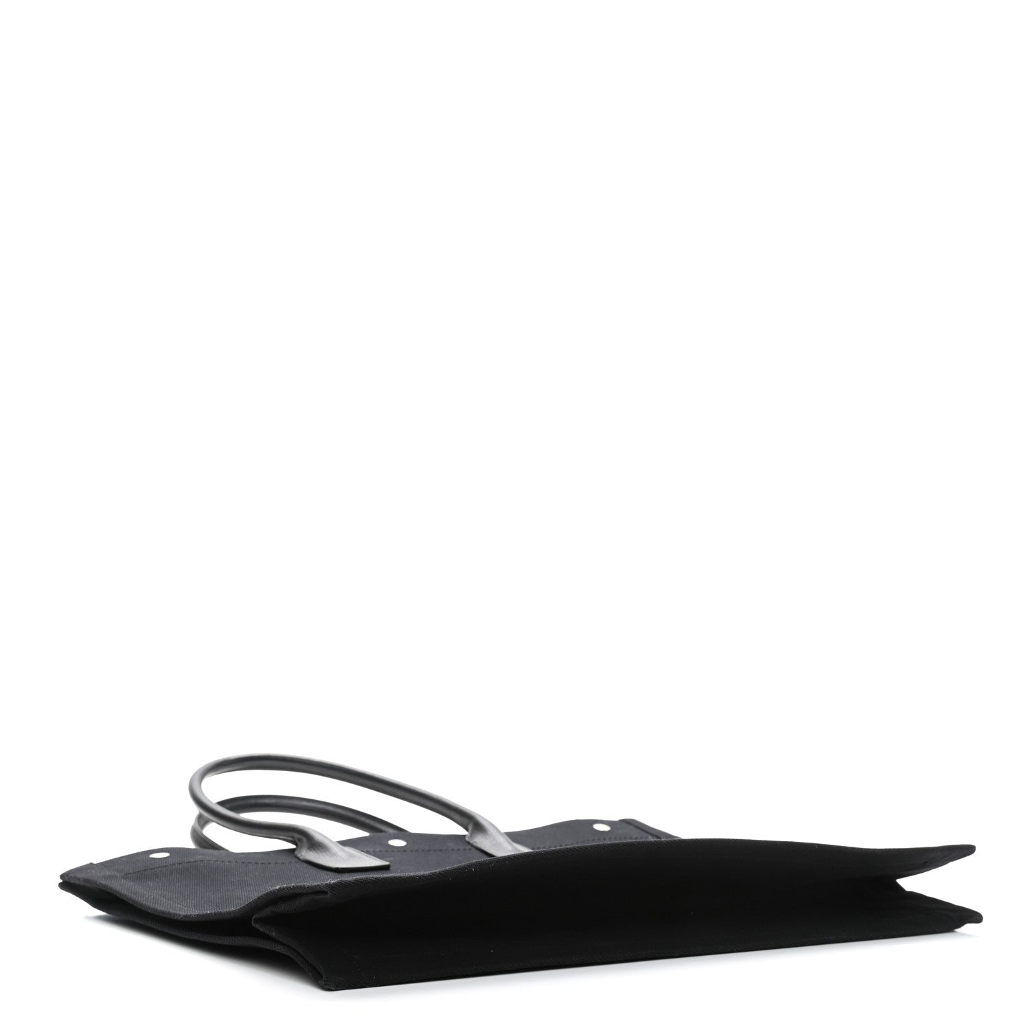 Saint Laurent Linen Calfskin Rive Gauche Tote Black 4 of 10