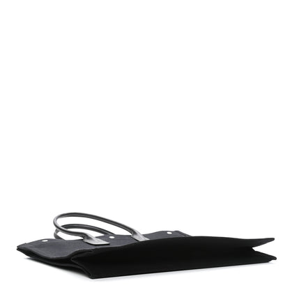 Saint Laurent Linen Calfskin Rive Gauche Tote Black 4 of 10