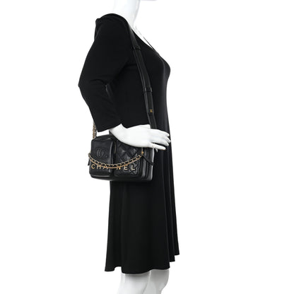 Chanel Calfskin Quilted Small Camera Case Black 2 of 11