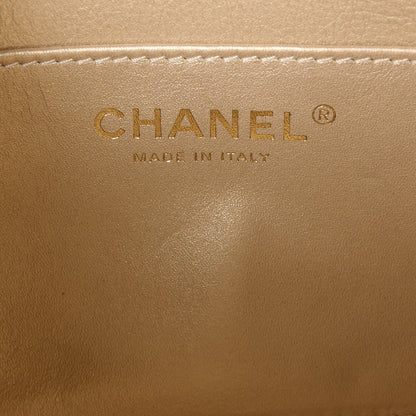 Chanel Lambskin Quilted Mini CC Crystal Logo Chain Flap Black 6 of 10