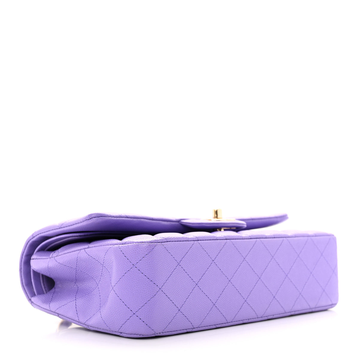Chanel Caviar Quilted Medium Double Flap Purple 4 of 11