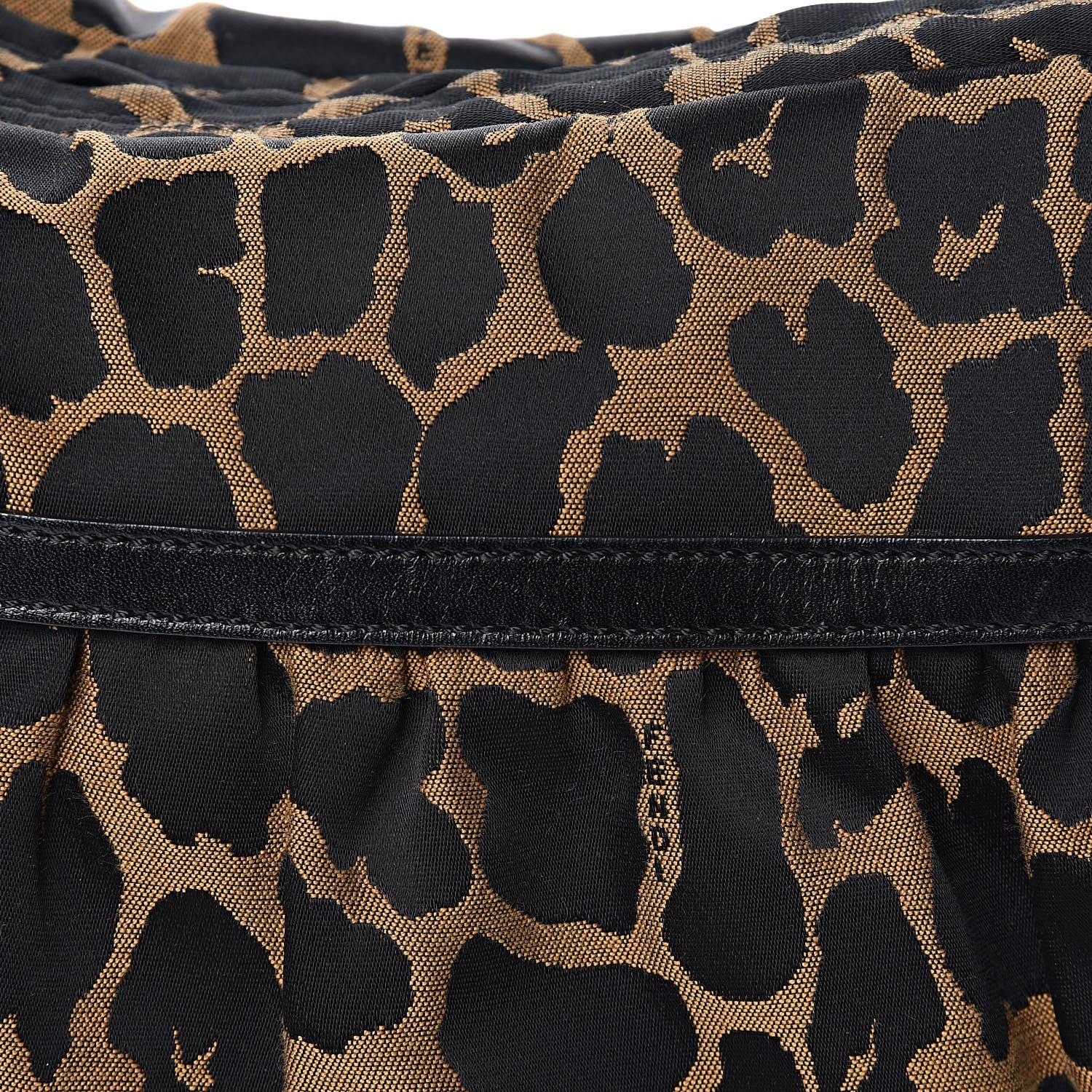 Fendi Jacquard Leopard Print Chef Hobo Tobacco 8 of 10