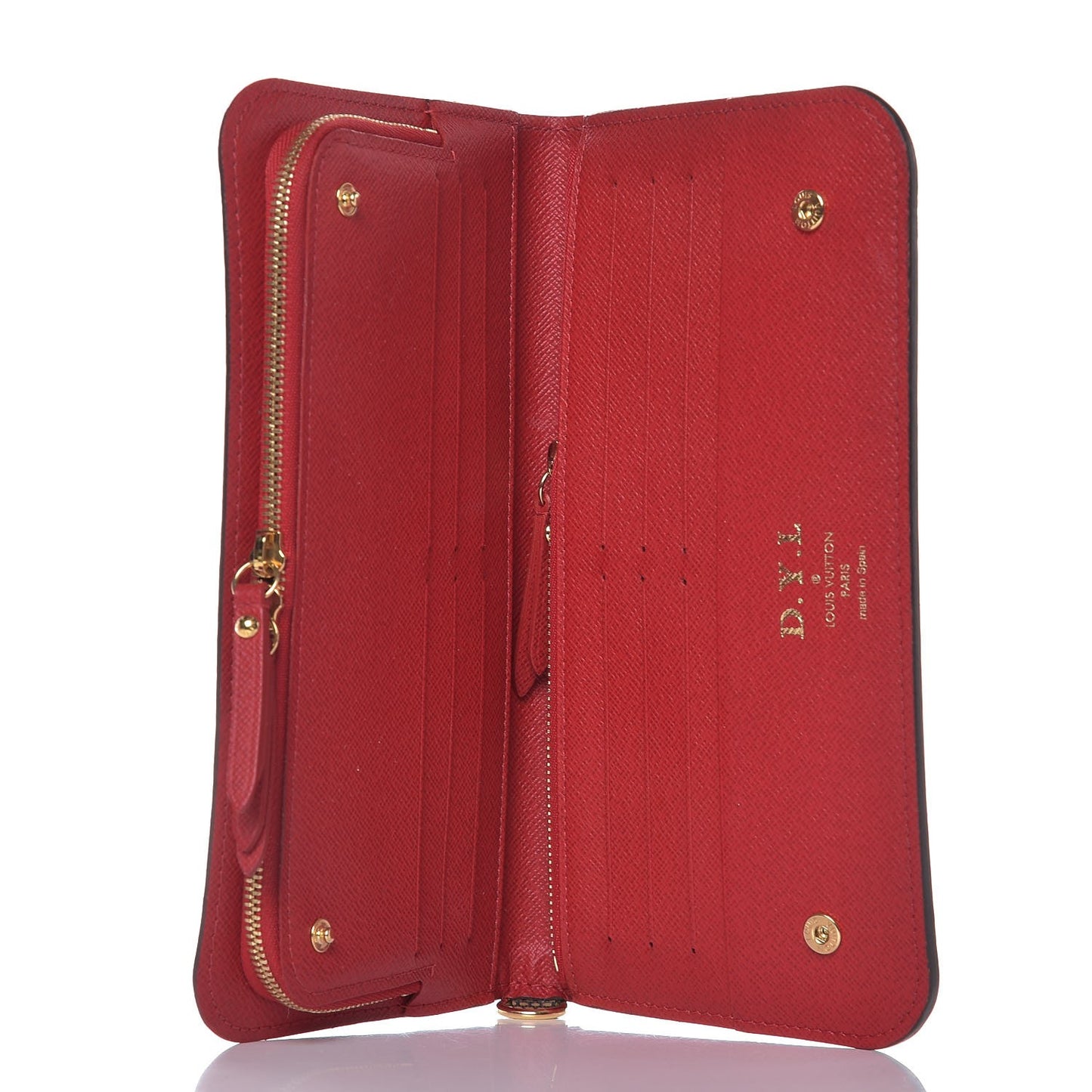 Damier Ebene Insolite Wallet Rouge
