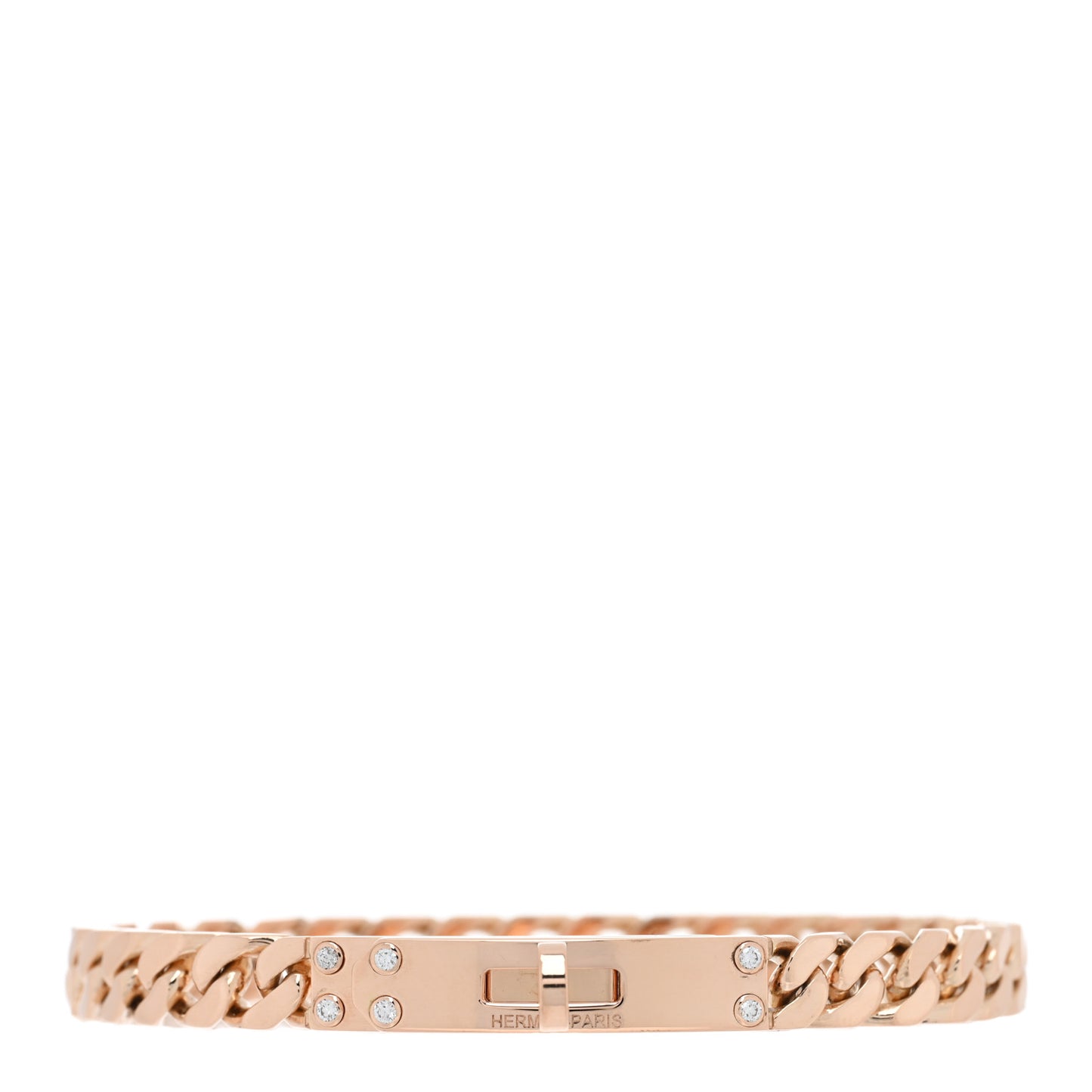 18K Rose Gold Diamond PM Kelly Chaine Bracelet LG