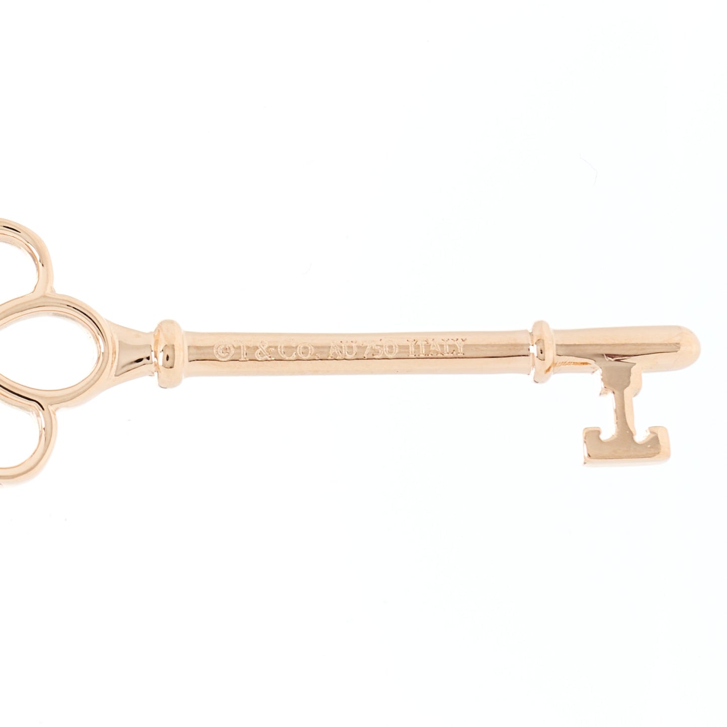 18K Rose Gold Knot Key Pendant Necklace