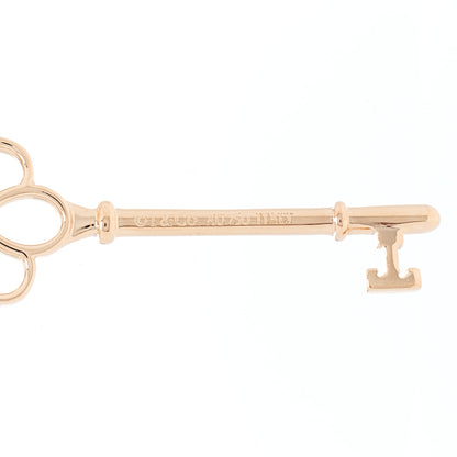 Tiffany 18K Rose Gold Knot Key Pendant Necklace 5 of 5