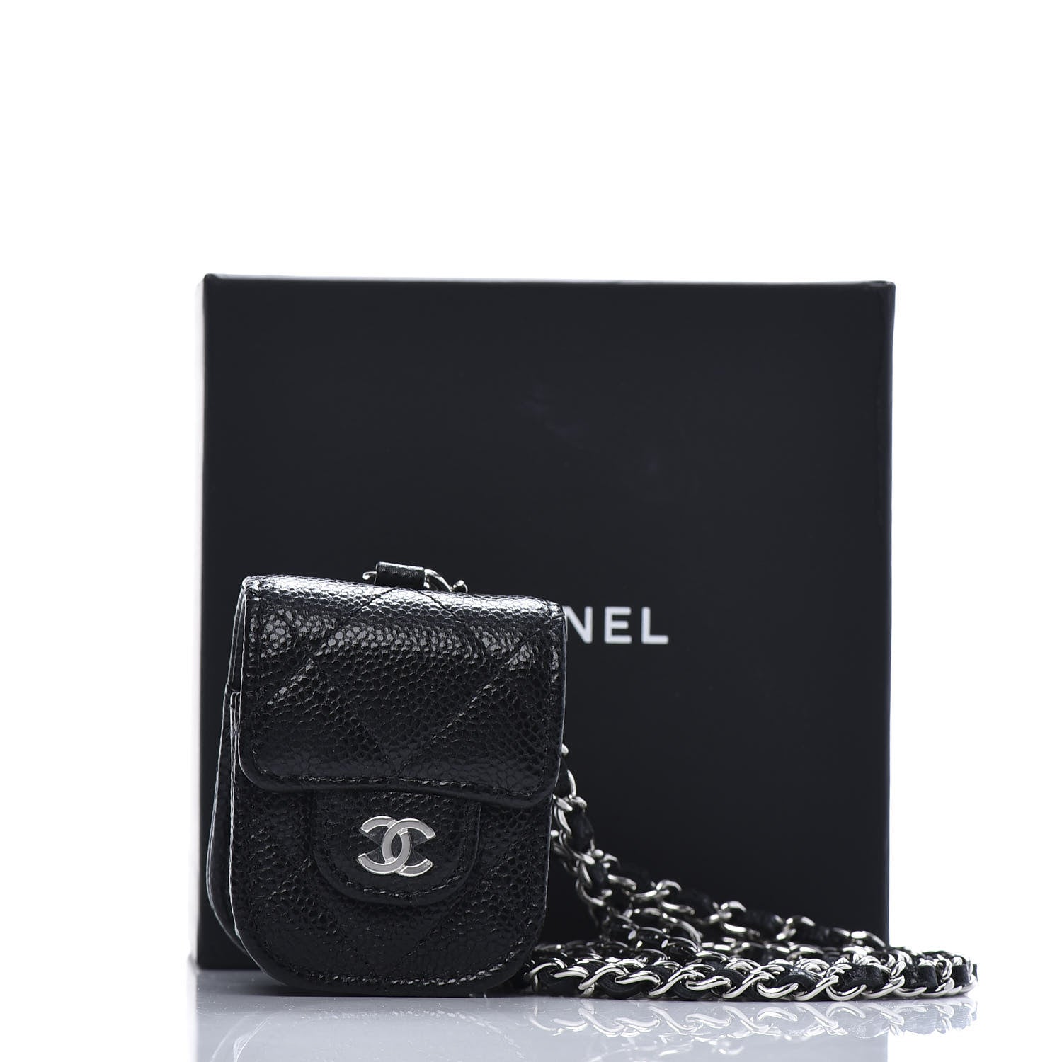 Chanel Caviar Quilted Airpods Case Black 12 of 12