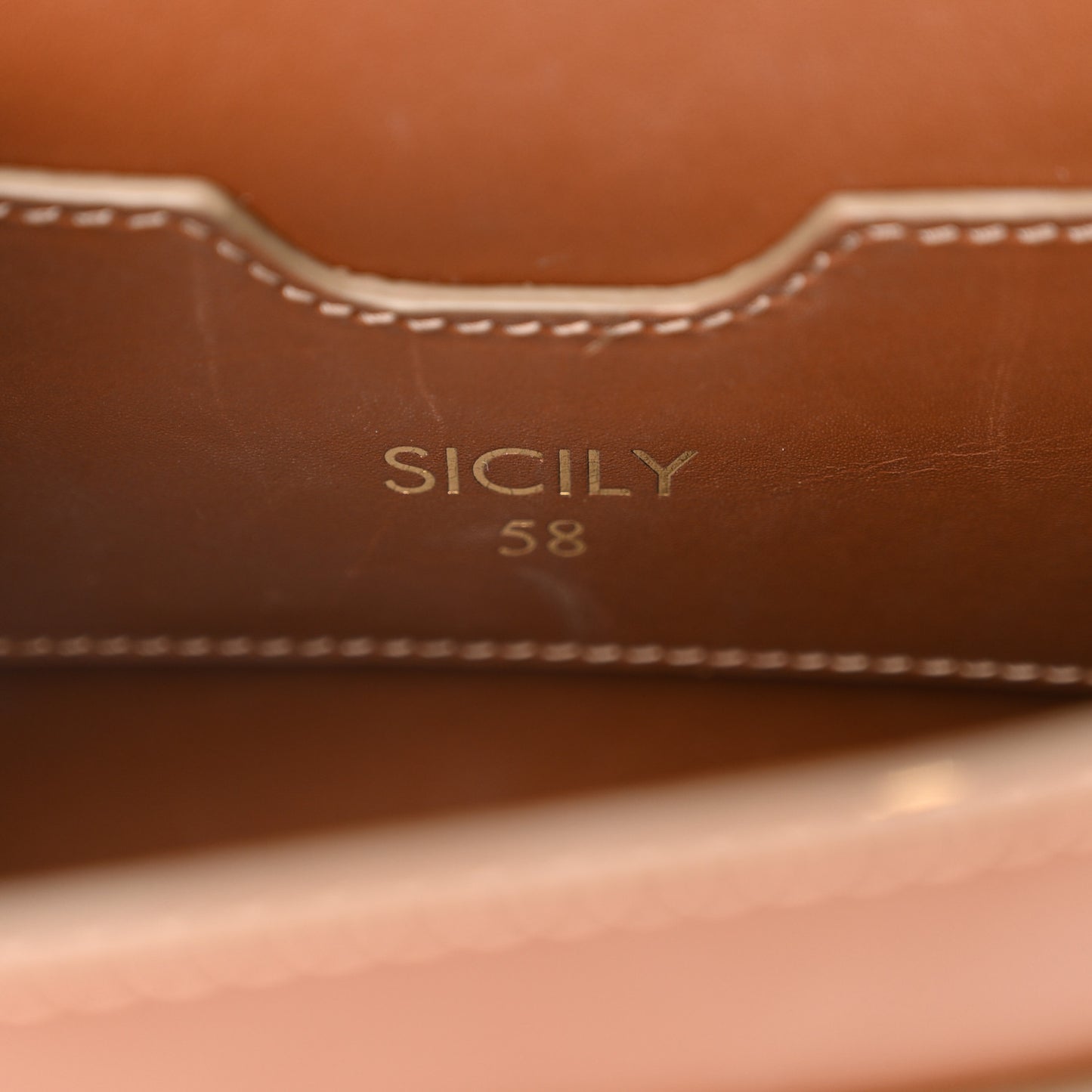 Vitello Morbido Mini Sicily 58 Bag Tan