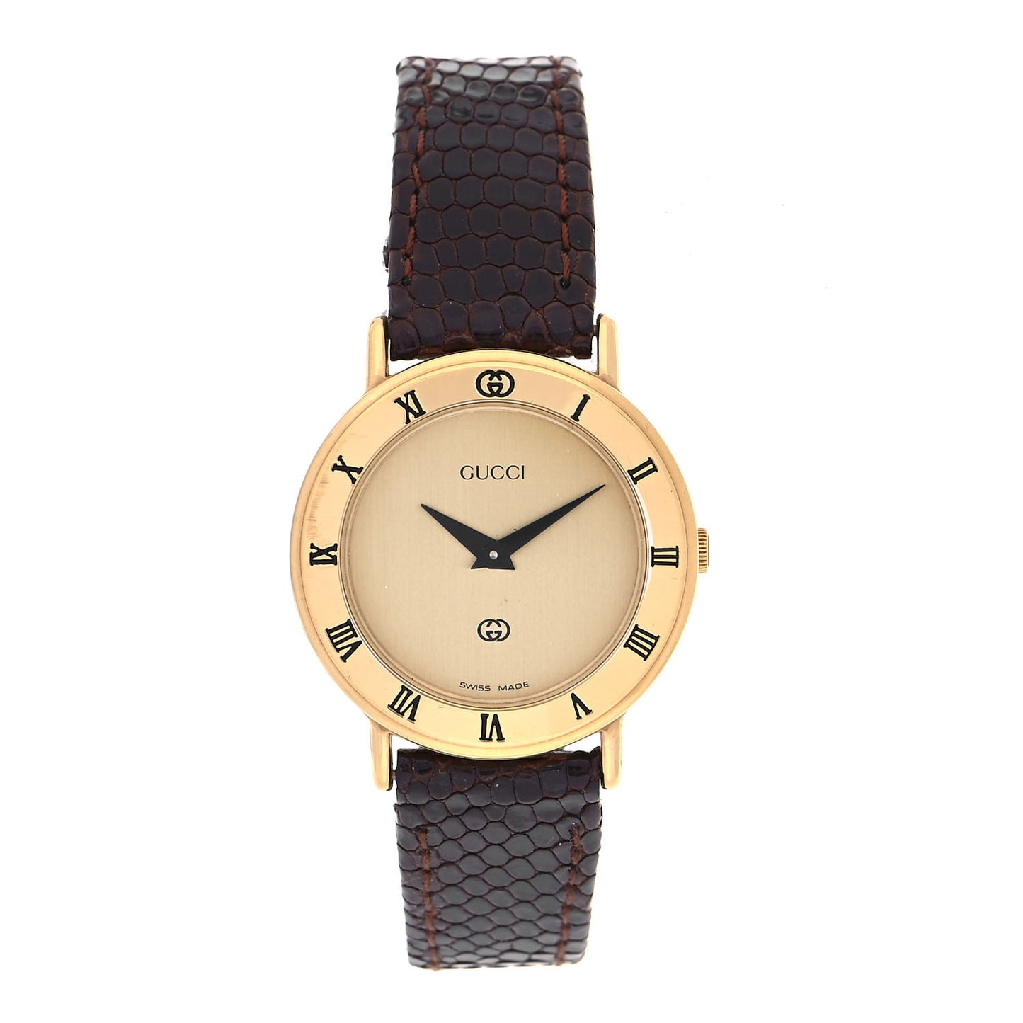Stainless Steel Lizard 26mm 3000L Quartz Watch Gold