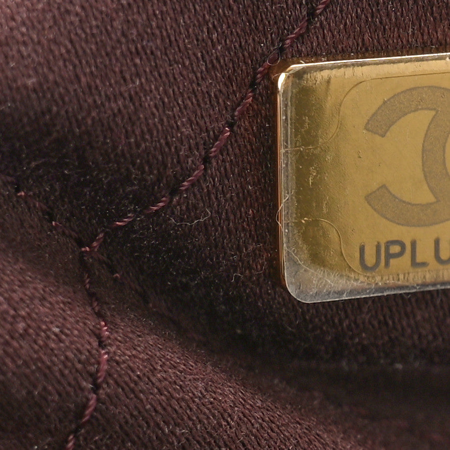 Shiny Calfskin Quilted Small Chanel 22 Brown