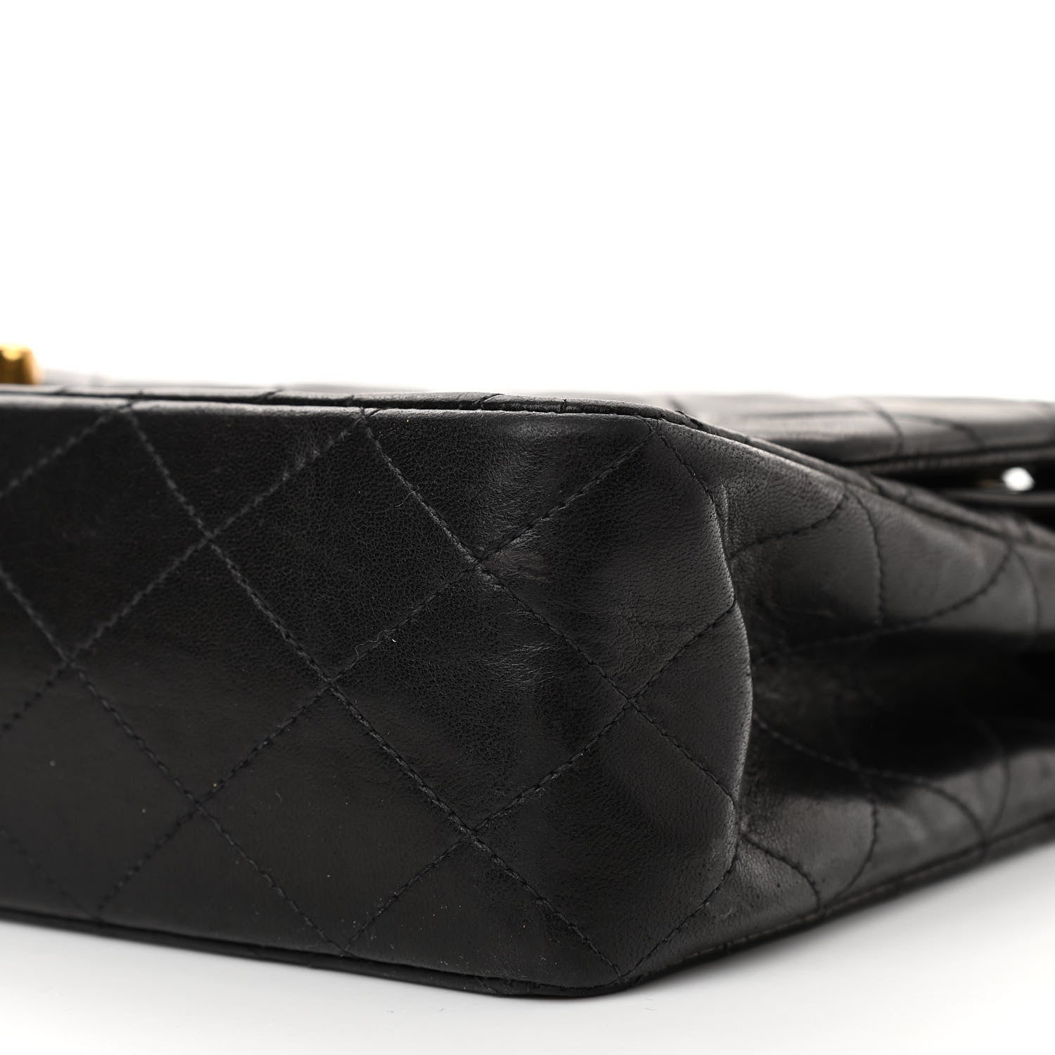 Chanel Lambskin Quilted Medium Double Flap Black 10 of 11