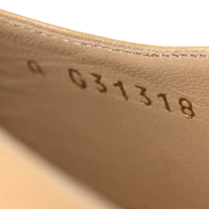 Chanel Lambskin Grosgrain Cap Toe CC Slingback Pumps 39 Beige Black 6 of 9