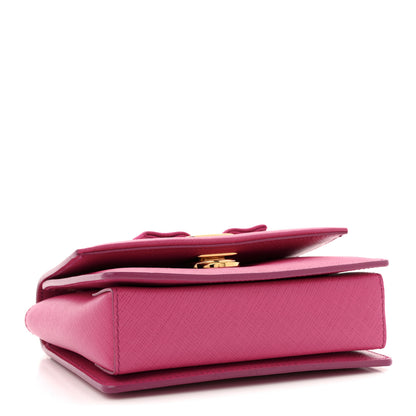 Salvatore Ferragamo Hammered Calfskin Mini Vara Bow Crossbody Bag Agata Rosa 7 of 21