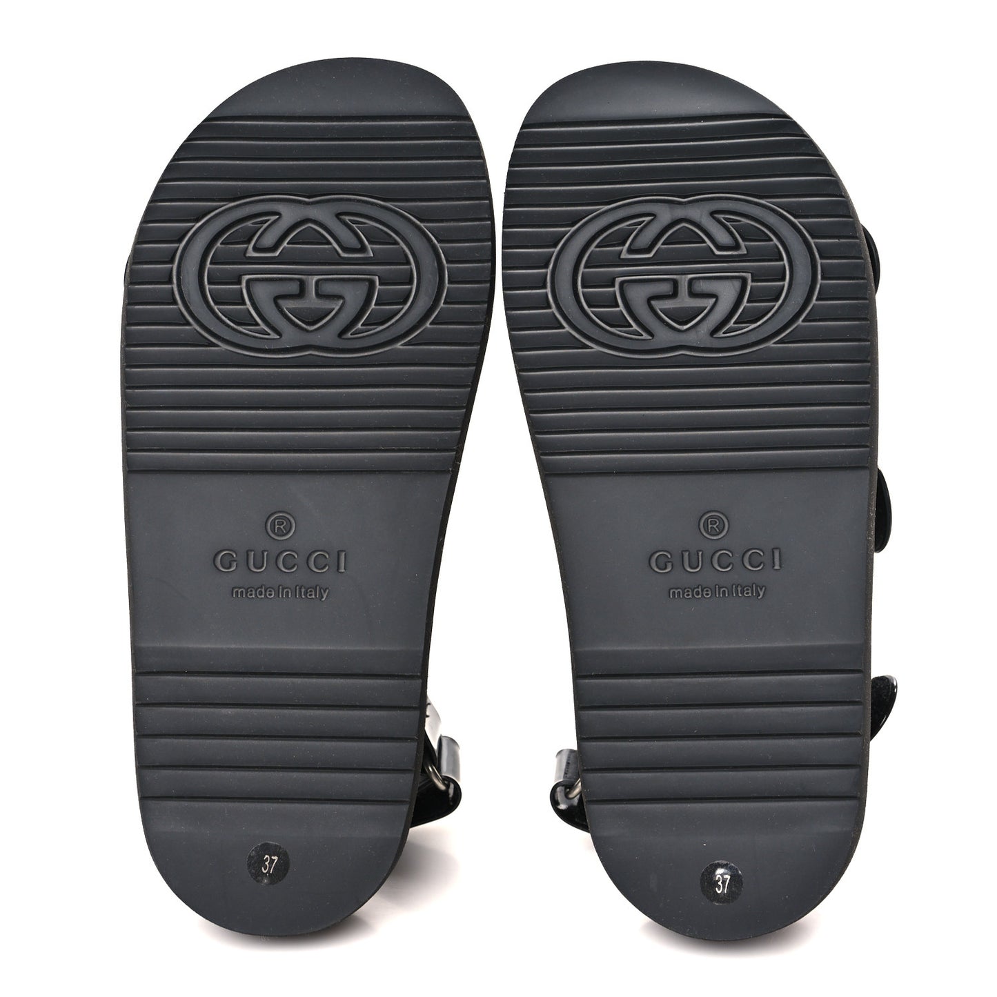 Rubber Mini Double G Womens Isla Dad Sandals 37 Black