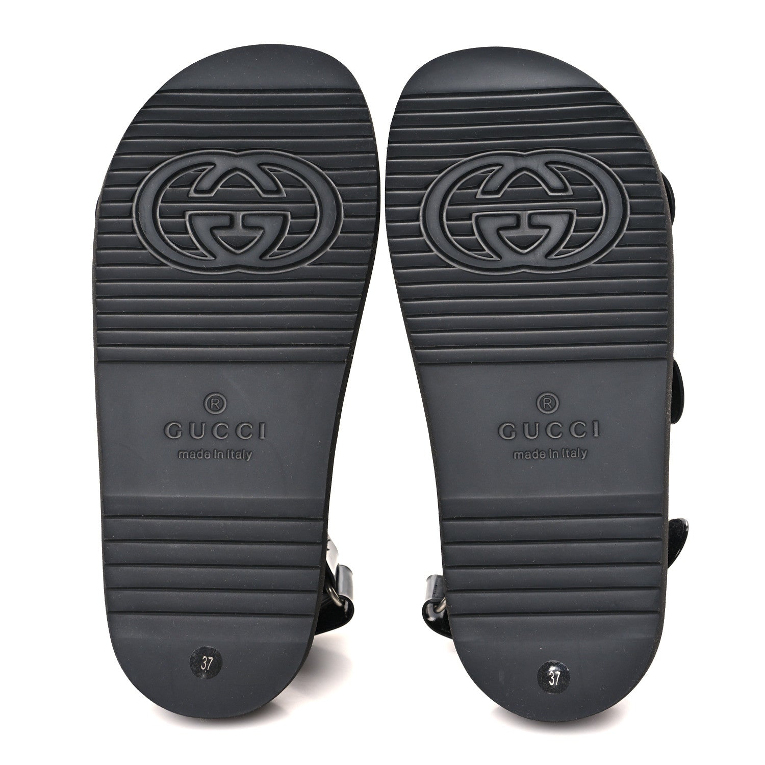 Gucci Rubber Mini Double G Womens Isla Dad Sandals 37 Black 5 of 7