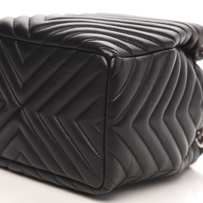 Chanel Lambskin Chevron Small Urban Spirit Drawstring Bag Black 11 of 11