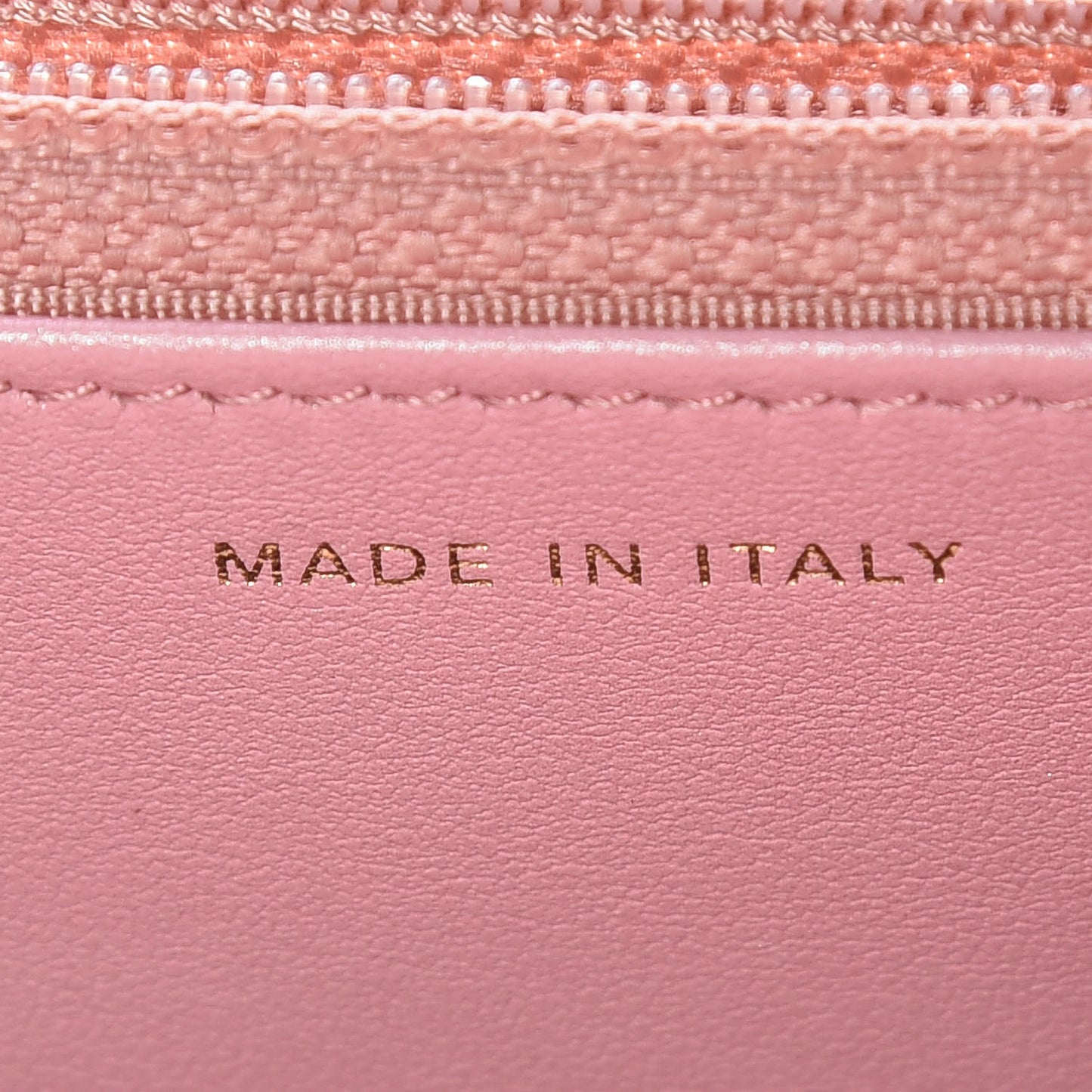 Iridescent Caviar Quilted Wallet on Chain WOC Rose Pink