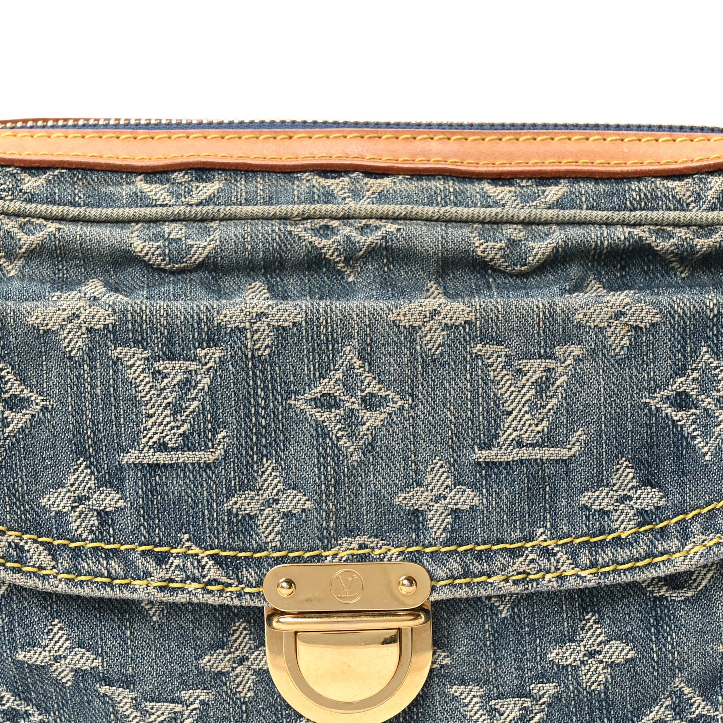 Monogram Denim Bum Bag Blue