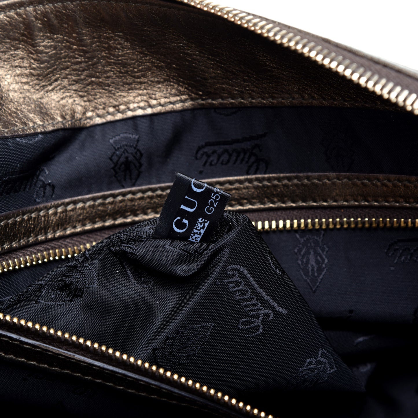 Calfskin Hysteria Large Clutch Metallic Gold