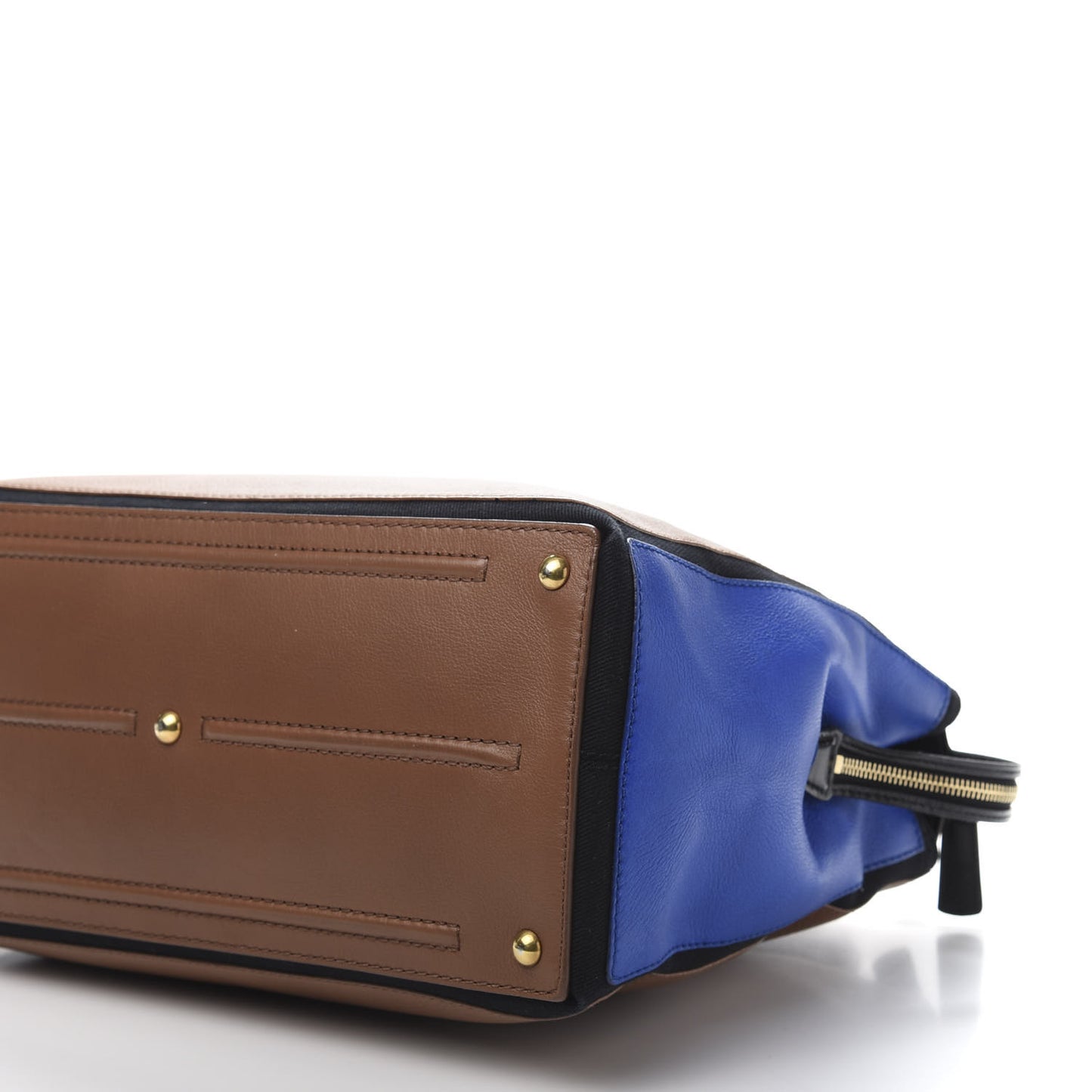 Calfskin Medium Travel Muse Two Cabas Brown Blue