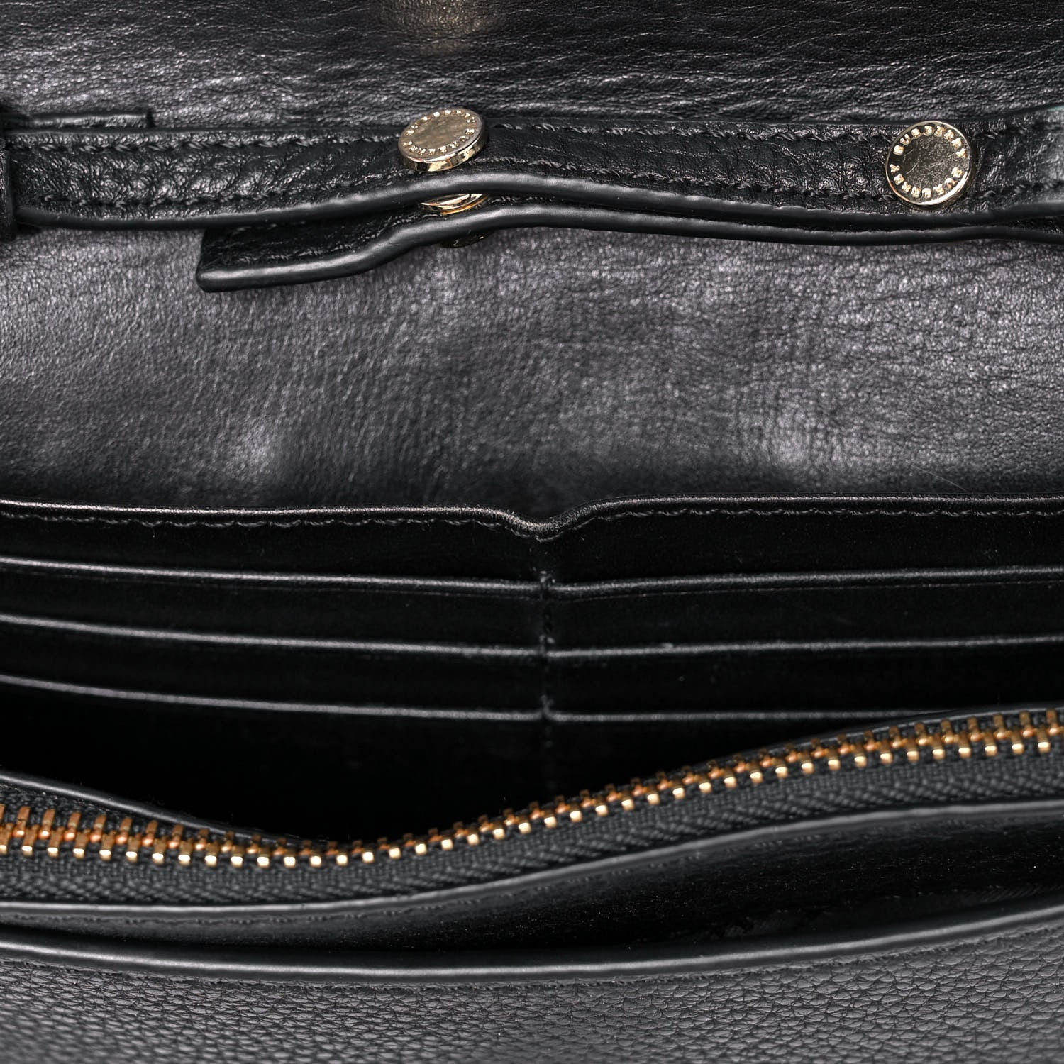 Burberry Soft Grain Embossed Hampshire Wallet on Chain Black 12 of 19
